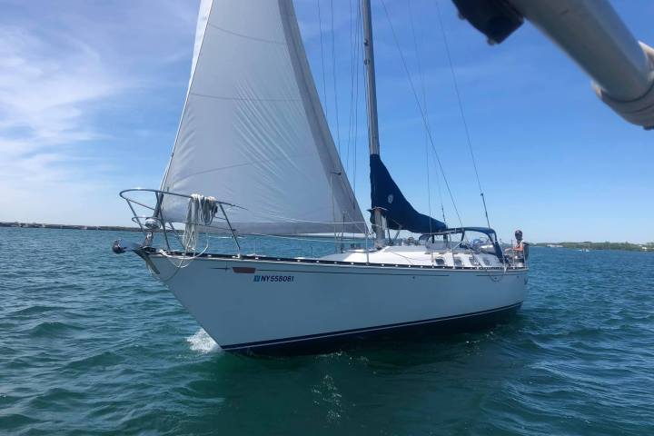 a boat in the water